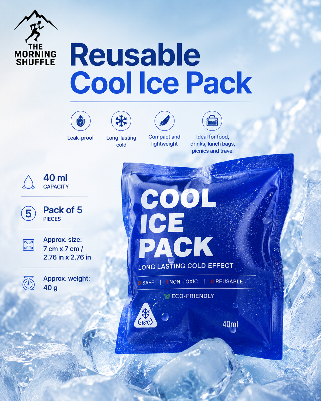 Reusable Cool Ice Pack | The Morning Shuffle
