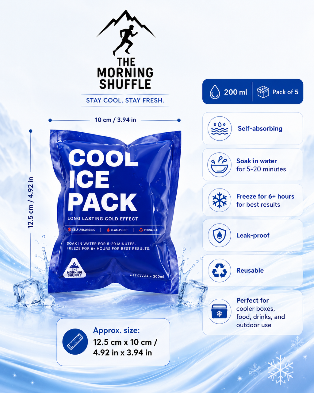 Reusable Cool Ice Pack | The Morning Shuffle