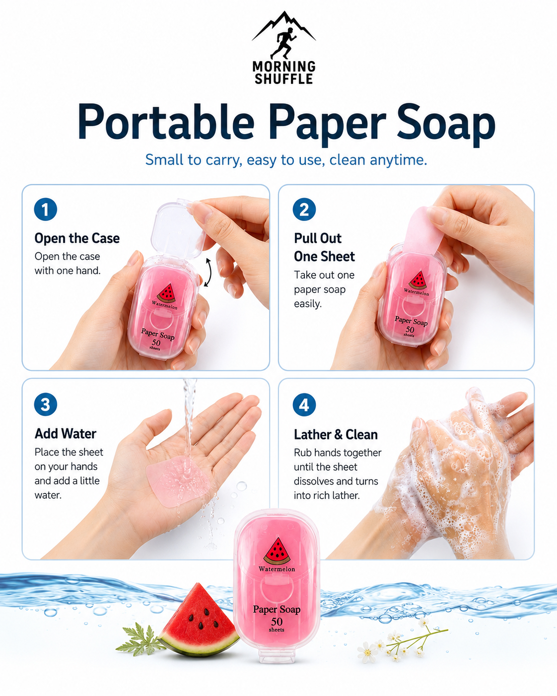 Travel Paper Soap Sheets | The Morning Shuffle